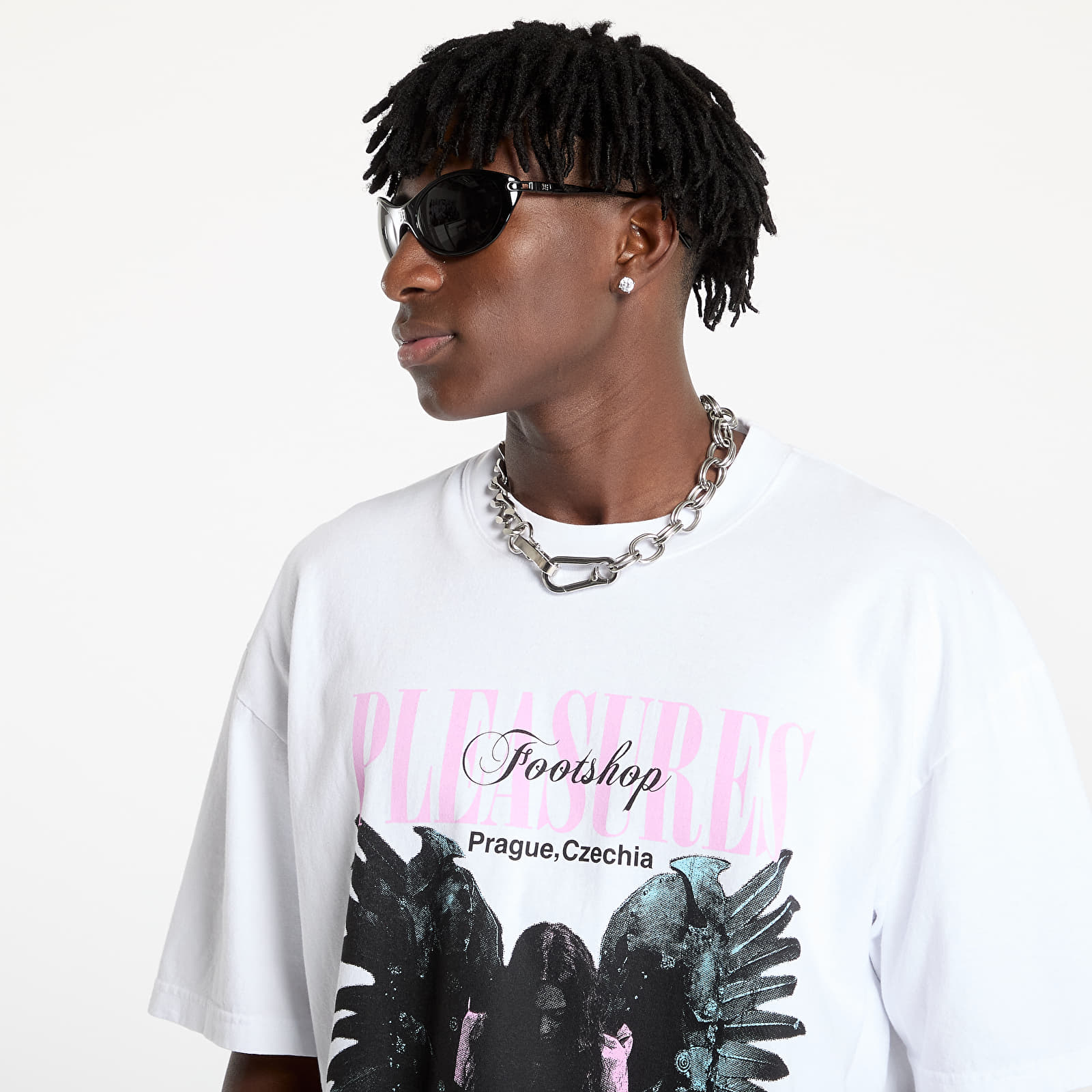 Koszulki PLEASURES x FTSHP Angel T-Shirt UNISEX White