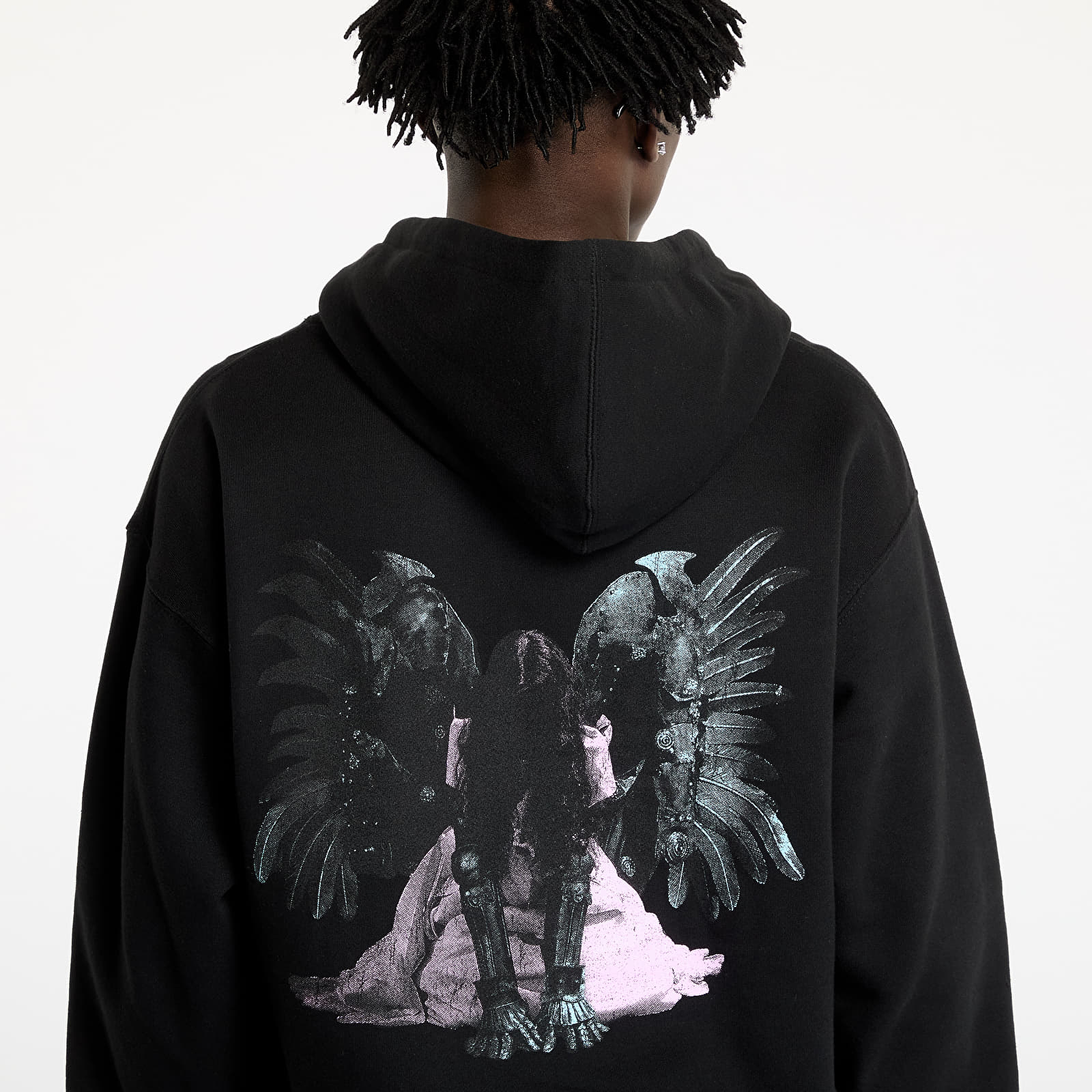 Sweatjacken und Sweatshirts PLEASURES x FTSHP Angel Hoodie UNISEX Black