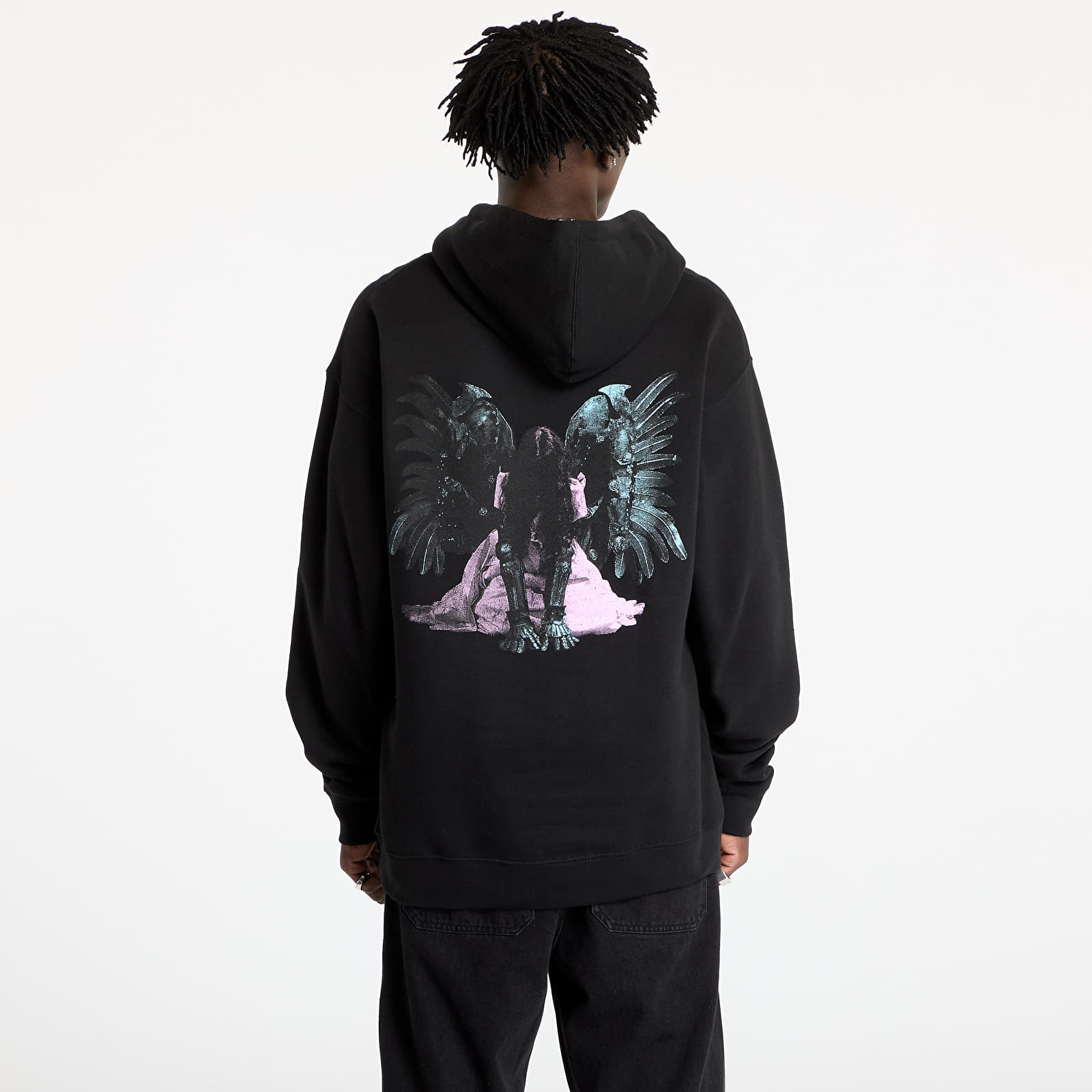 Sweatjacken und Sweatshirts PLEASURES x FTSHP Angel Hoodie UNISEX Black