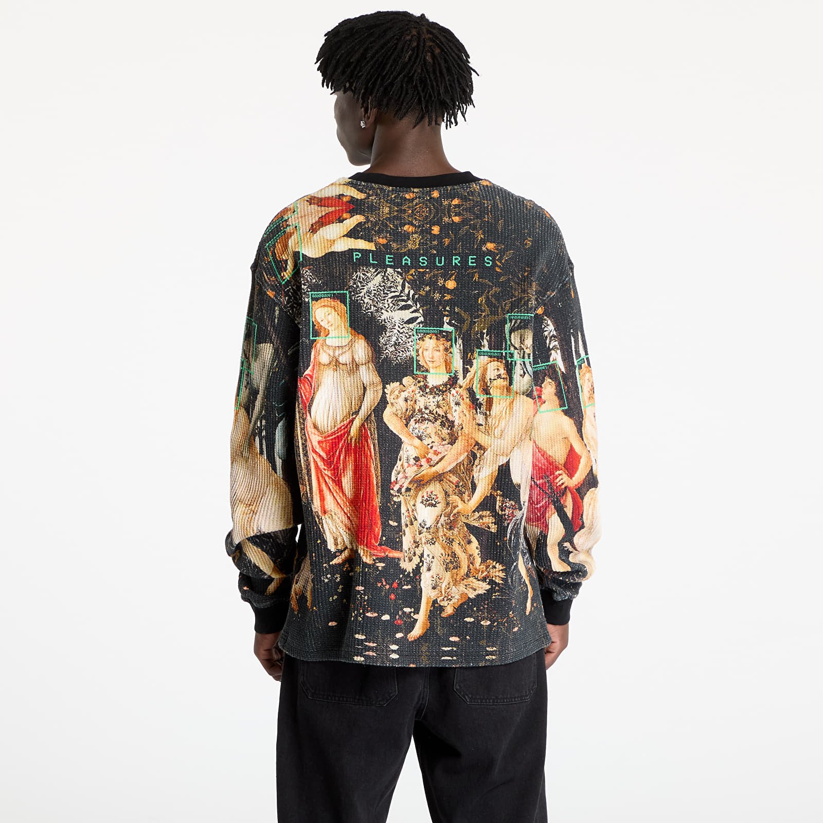 Hoodies and sweatshirts  PLEASURES Facial Thermal Long Sleeve Sweatshirt Black