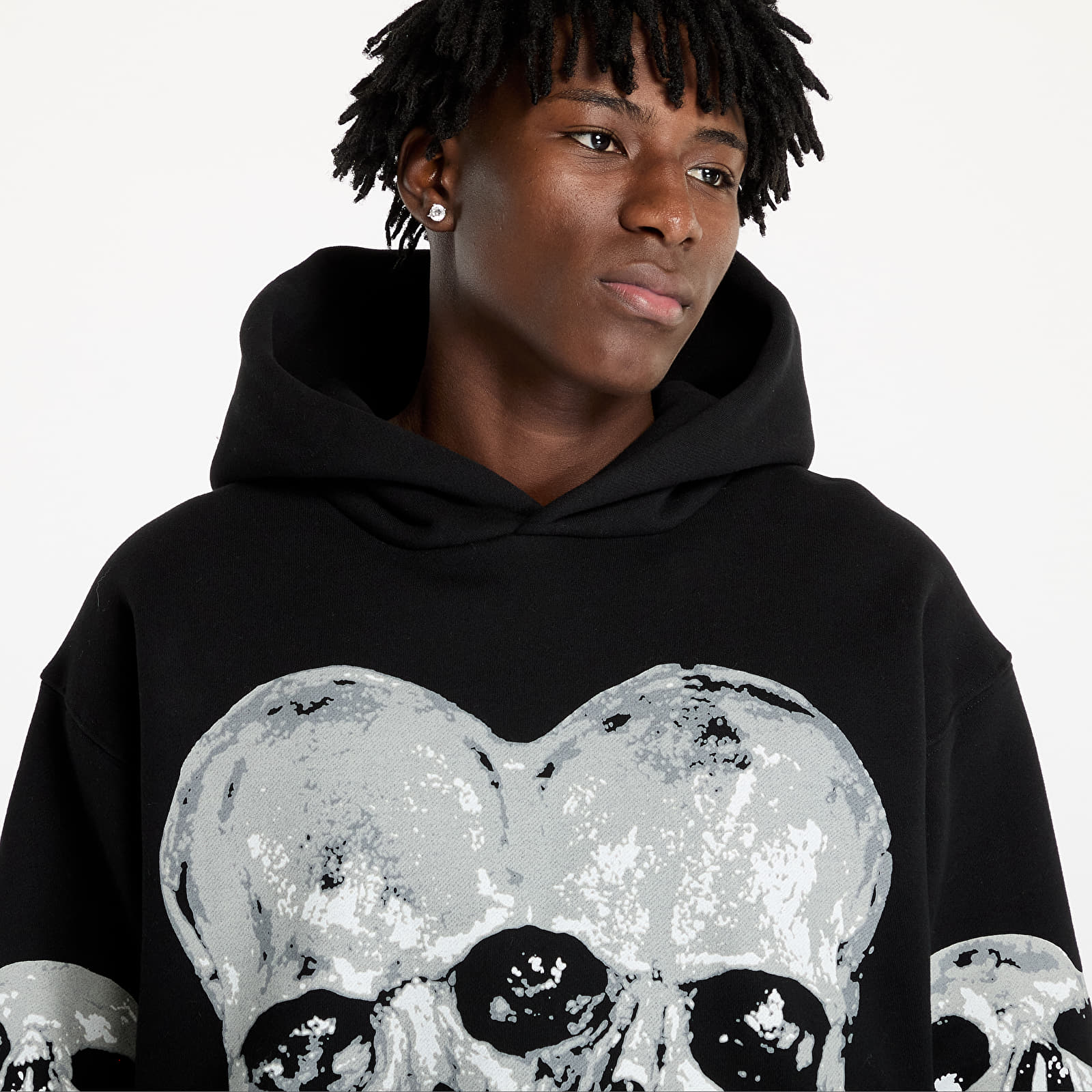 Sixth june skull print hoodie black store