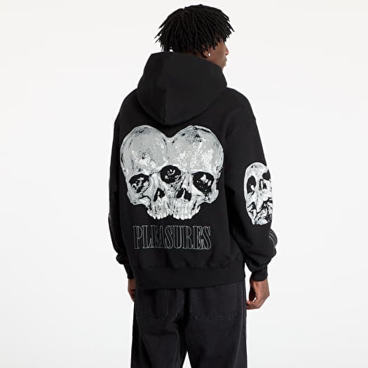 Hoodies and sweatshirts PLEASURES Double Skull Hoodie Black Footshop