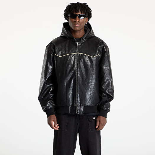 PLEASURES Revenge Hooded Work Jacket Black | Footshop