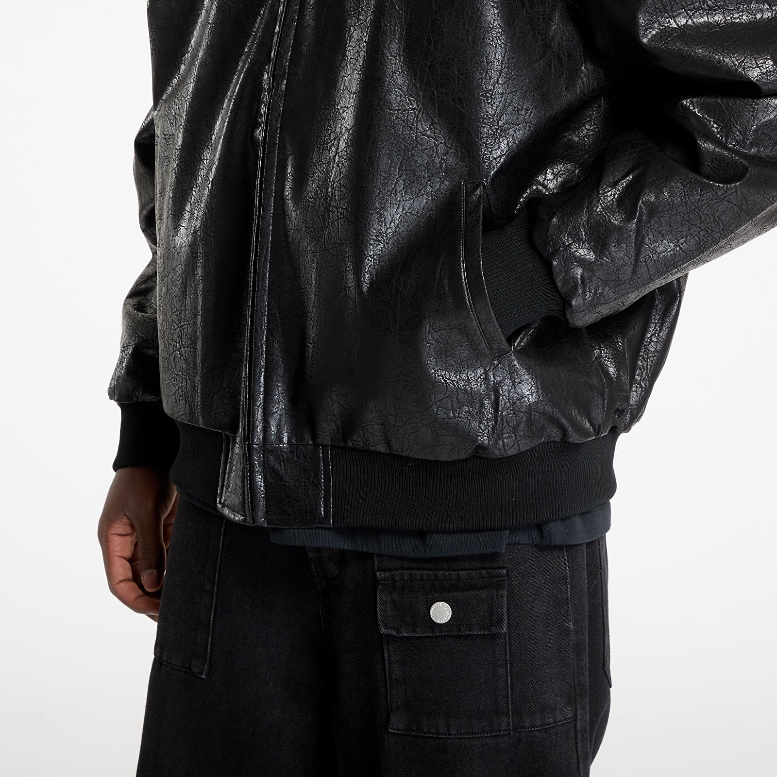 Jakker for menn PLEASURES Revenge Hooded Work Jacket Black