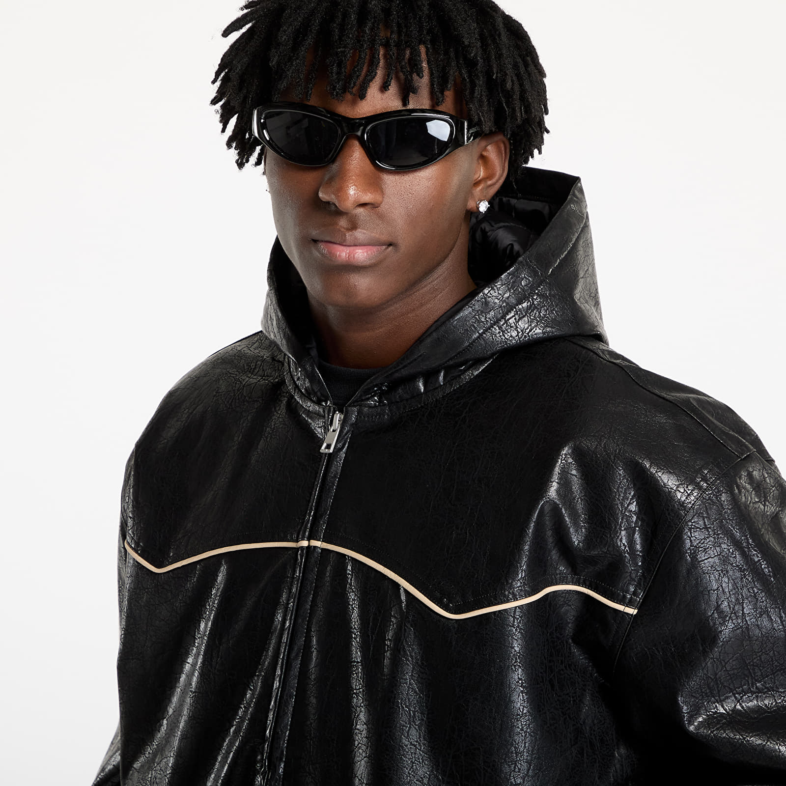 Jakker for menn PLEASURES Revenge Hooded Work Jacket Black