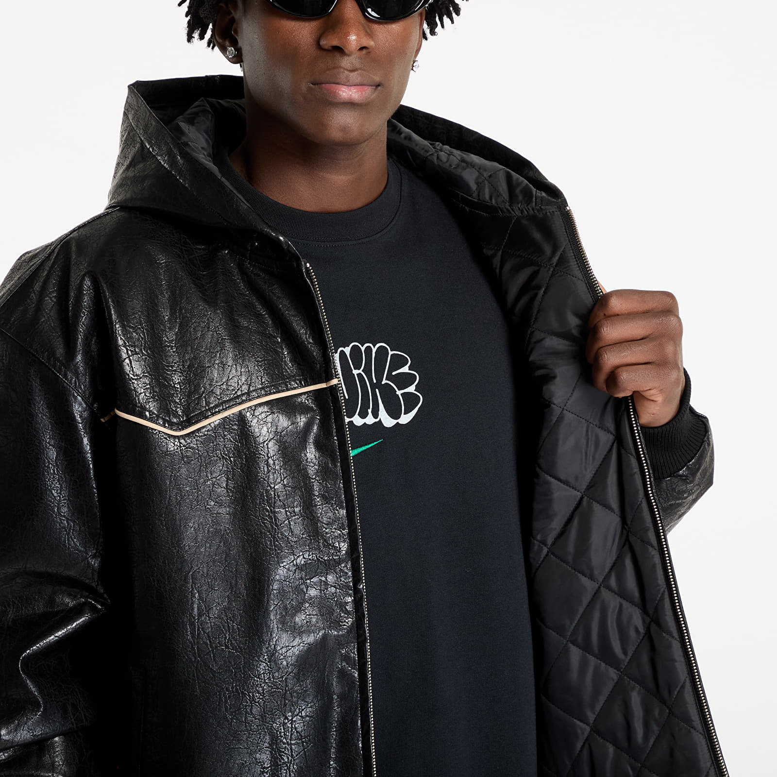Jakker for menn PLEASURES Revenge Hooded Work Jacket Black