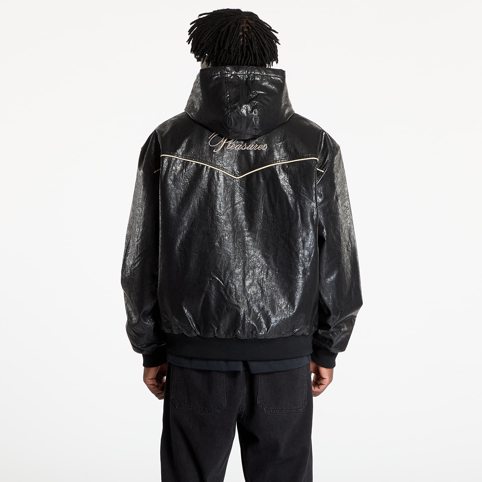 Jakker for menn PLEASURES Revenge Hooded Work Jacket Black