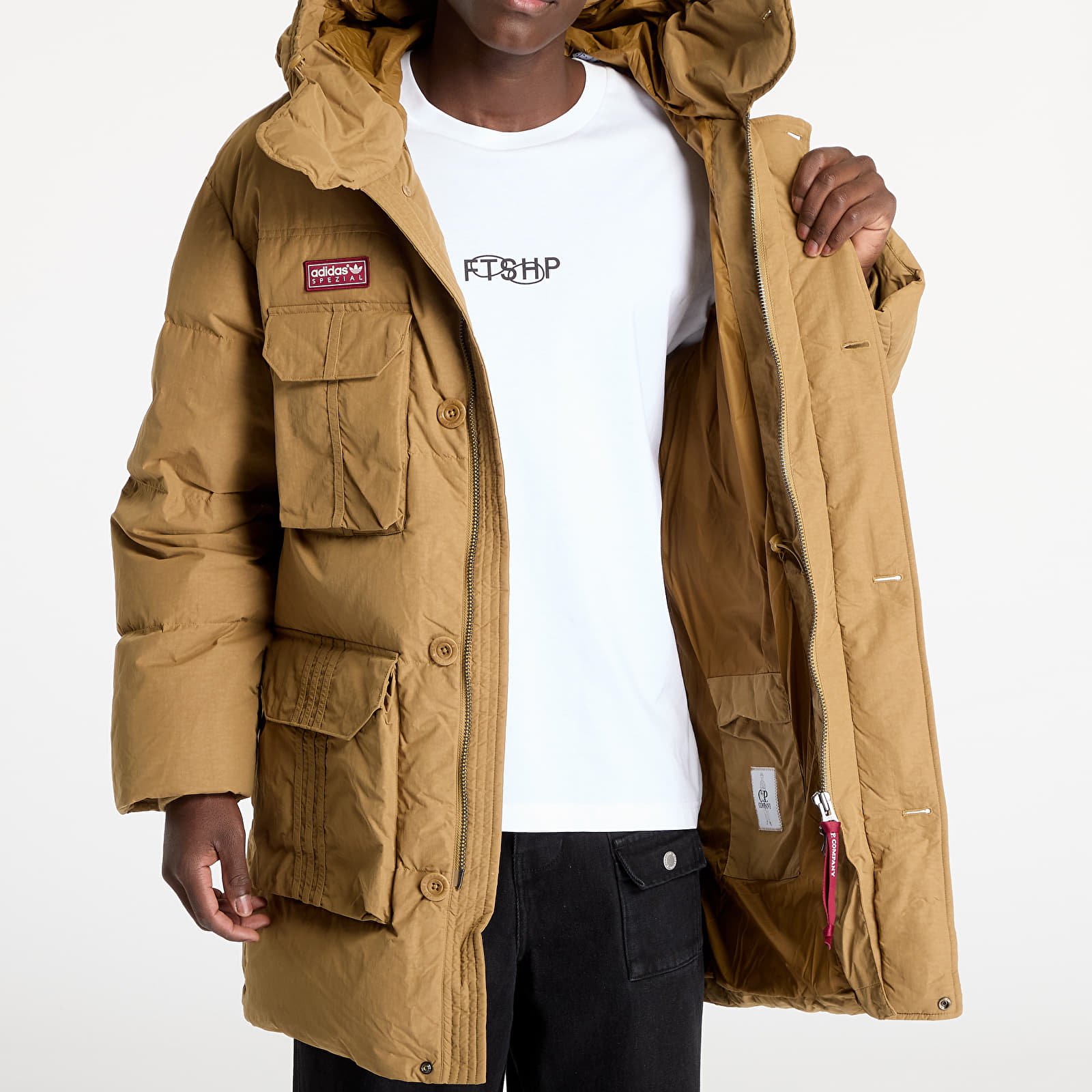 Kurtki adidas x C.P.Company Puffer Jacket Preloved Brown