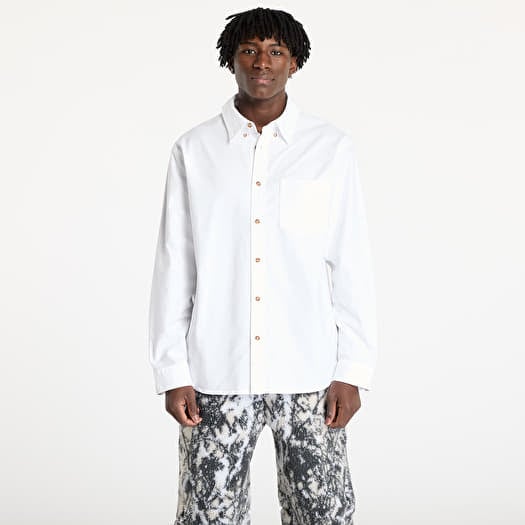Ing Nike Life Men's Long-Sleeve Oxford Button-Down Shirt White/ White/ White