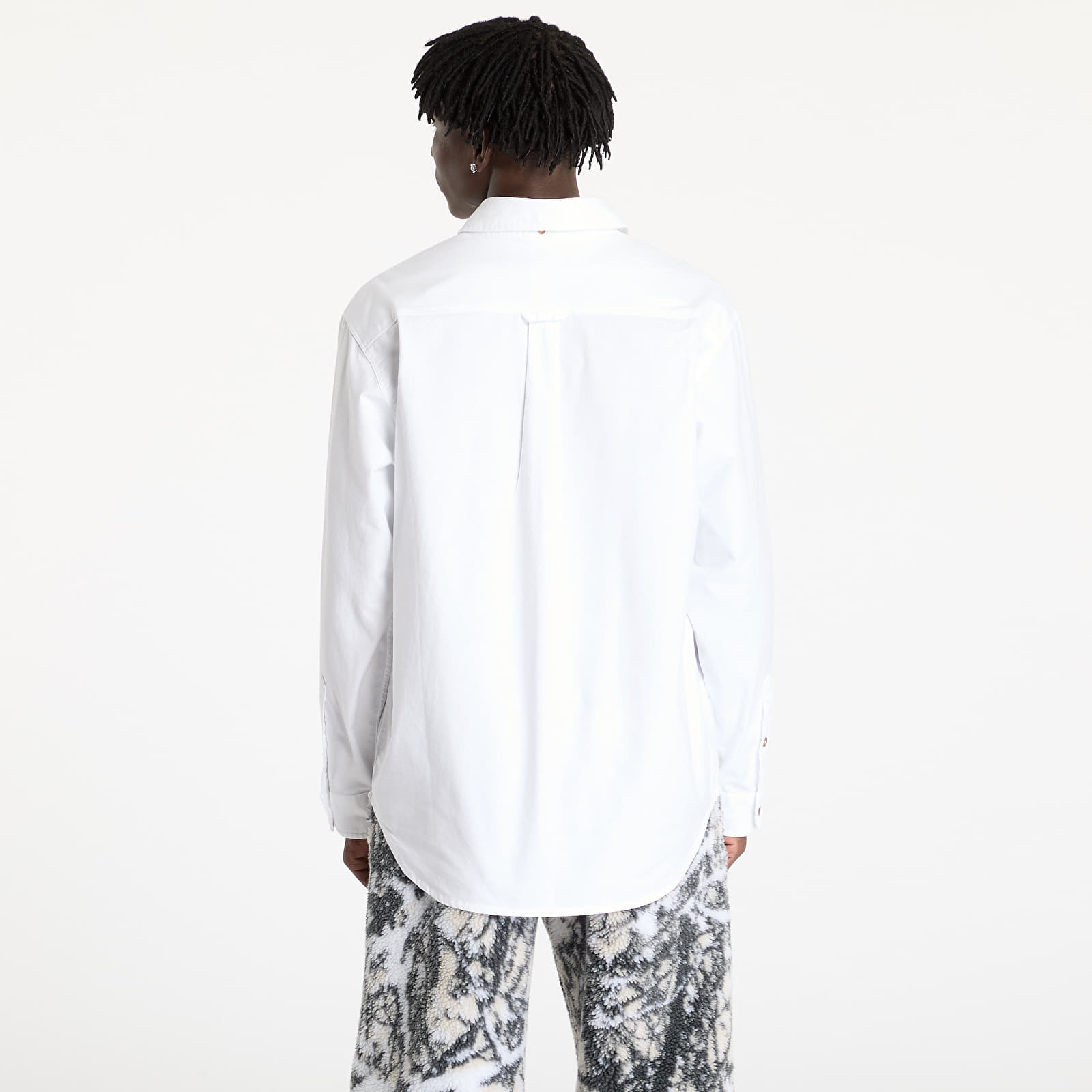 Košile Nike Life Men's Long-Sleeve Oxford Button-Down Shirt White/ White/ White