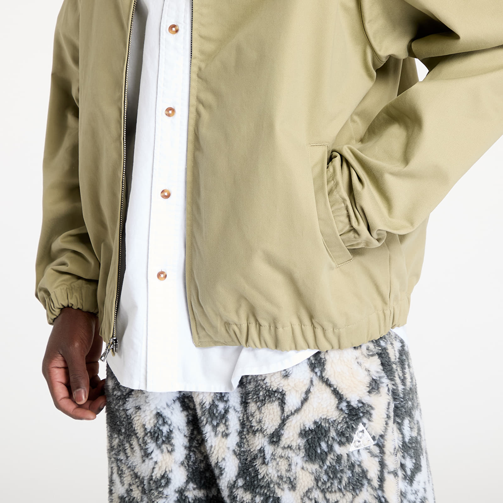 Chaquetas Nike Life Men's Woven Harrington Jacket Neutral Olive/ Neutral Olive