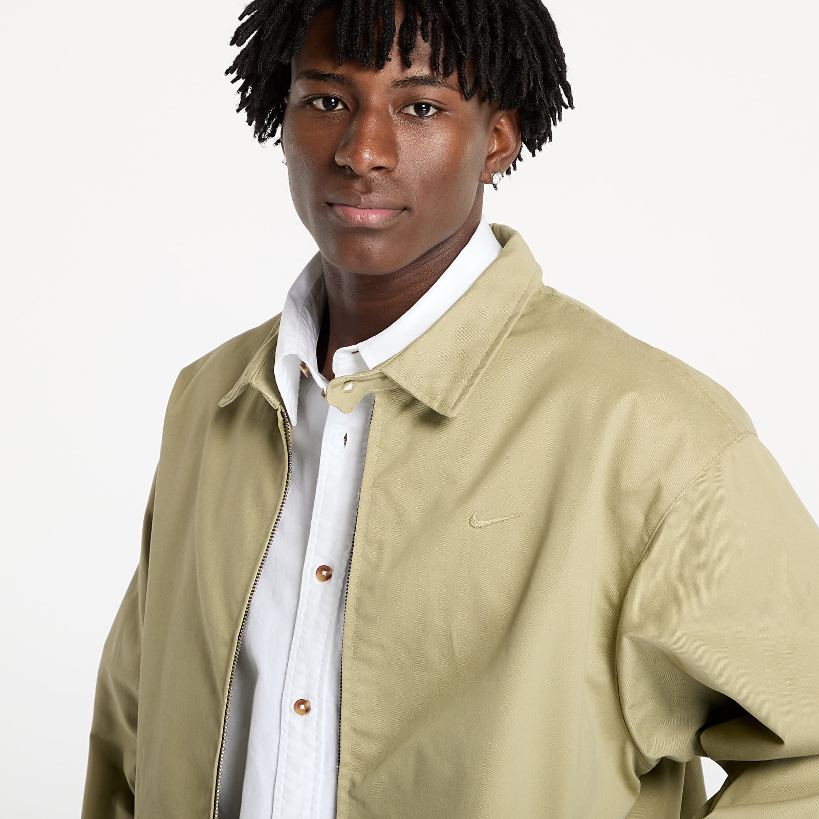 Chaquetas Nike Life Men's Woven Harrington Jacket Neutral Olive/ Neutral Olive