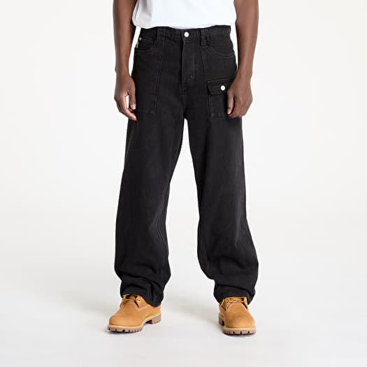 Džínsy PLEASURES Grind Baggy Jeans Black