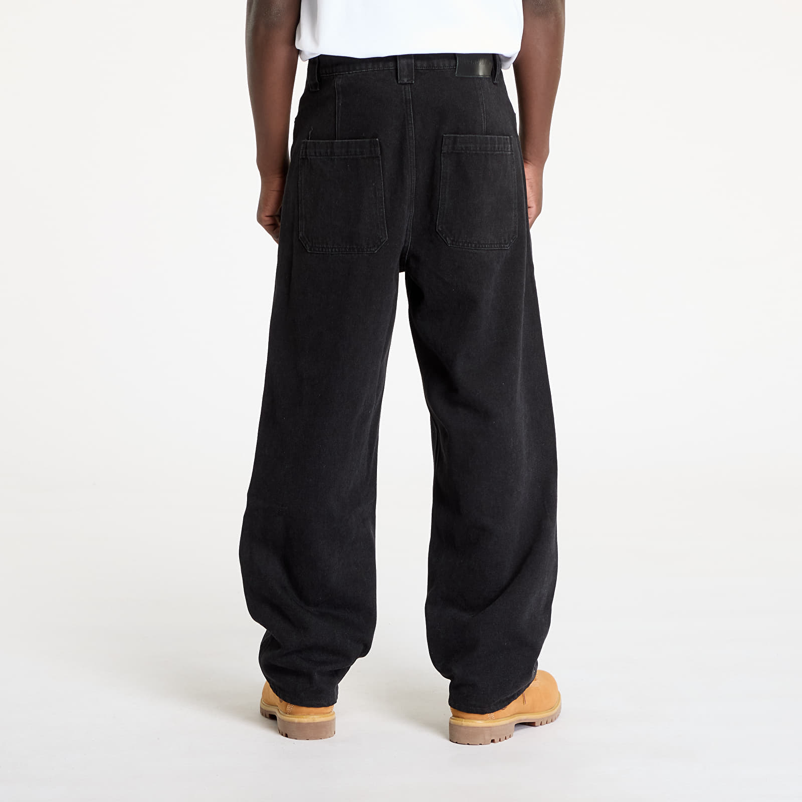 Jeansy PLEASURES Grind Baggy Jeans Black