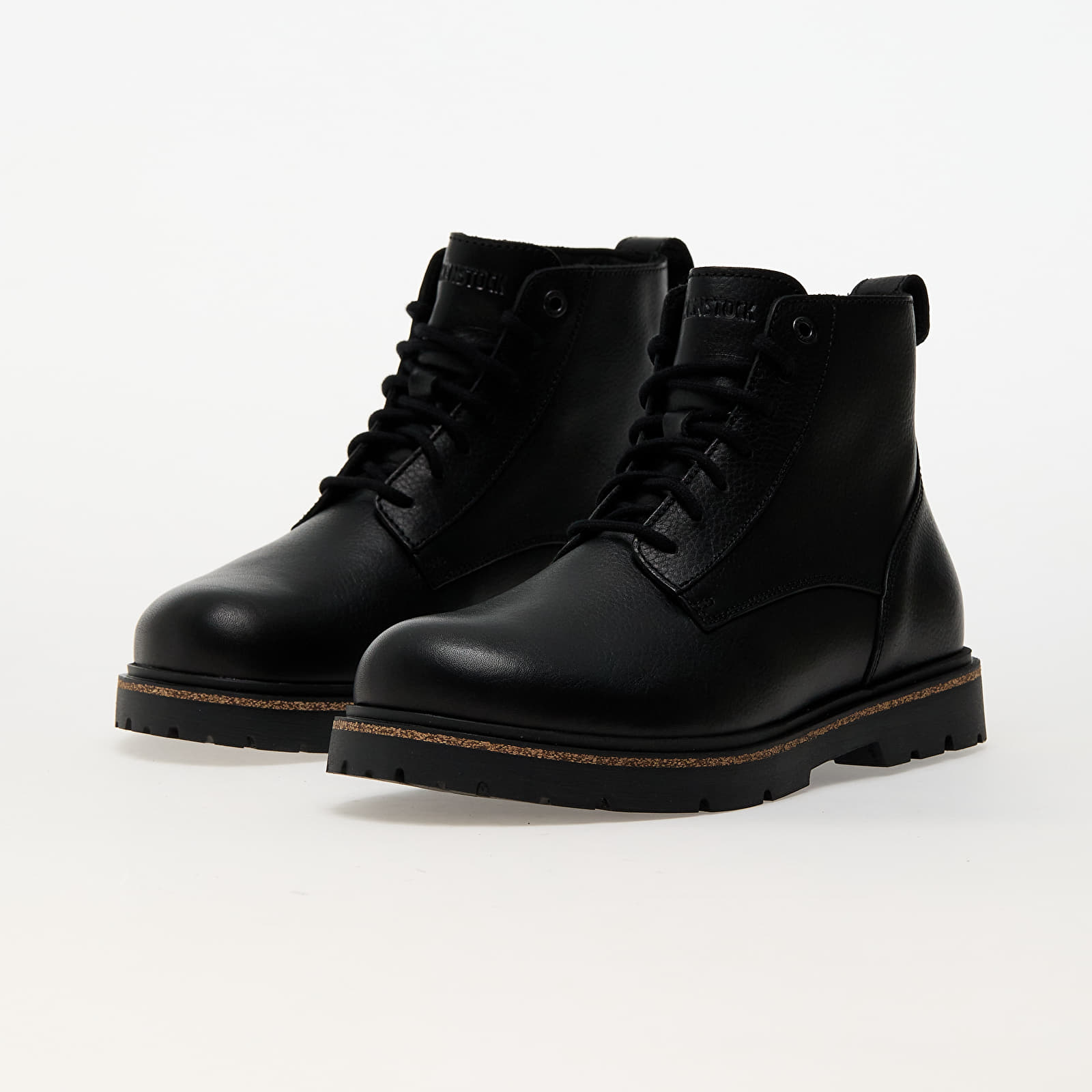 Pánské tenisky a boty Birkenstock Highwood Lace Mid Men Natural Leather Black