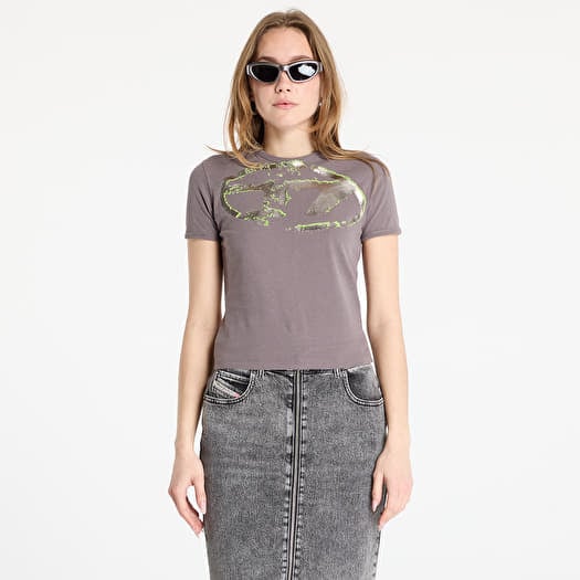 Diesel T-Uncutie-Long-P14 T-Shirt Frost Gray