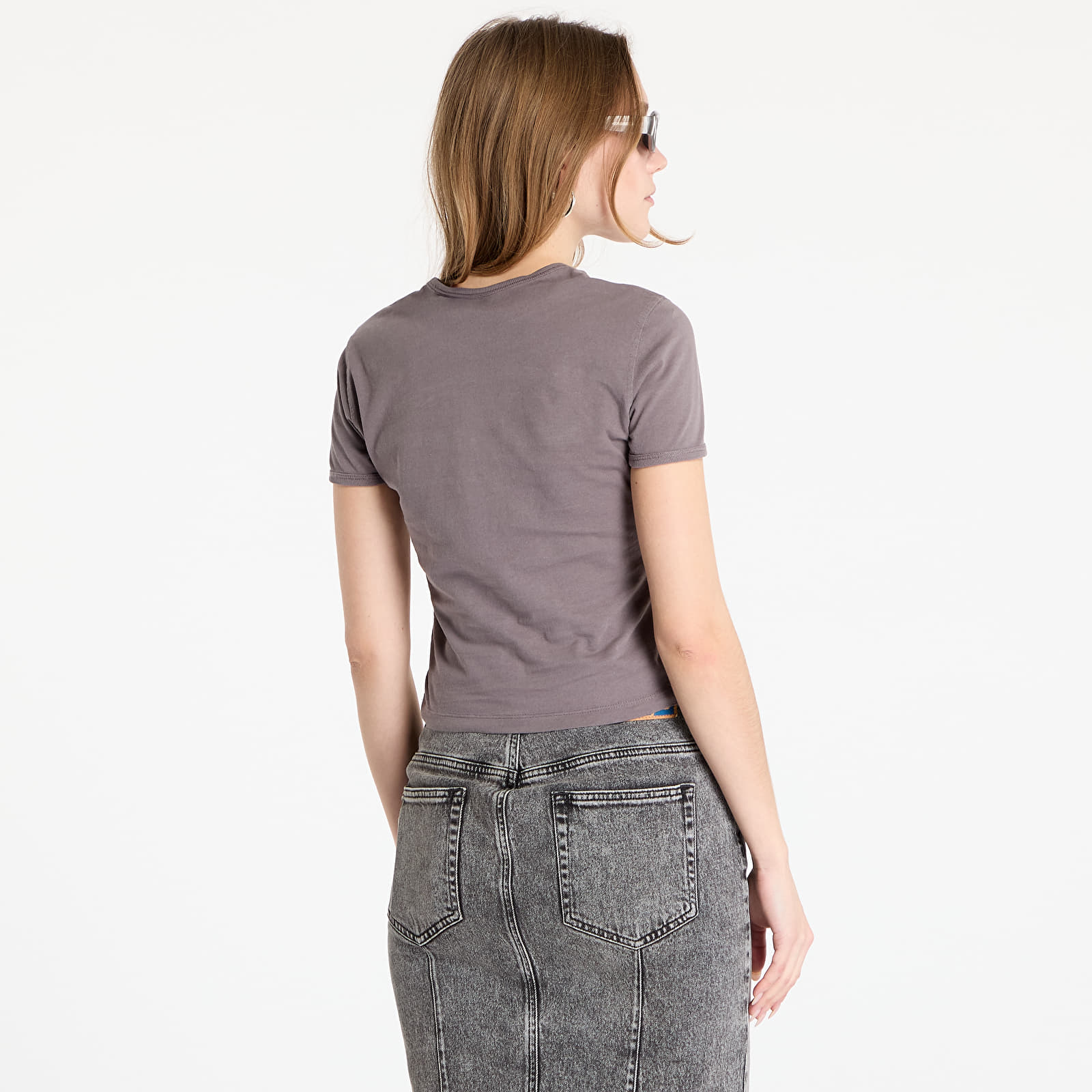 Dámske tričká Diesel T-Uncutie-Long-P14 T-Shirt Frost Gray