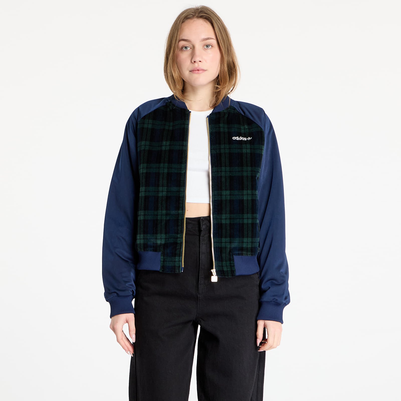 Якета adidas Tartan Jacket Night Indigo/ Black/ Green