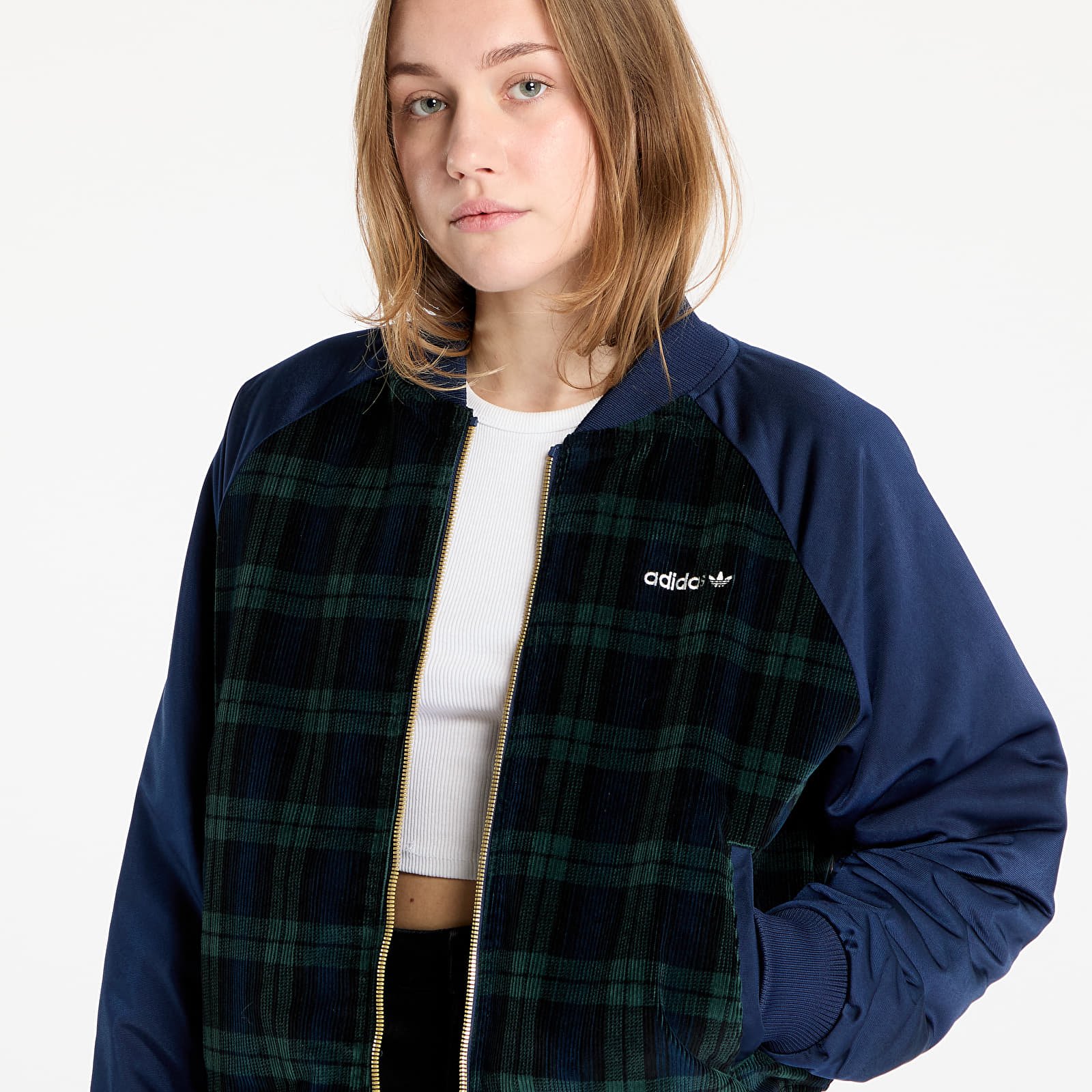 Якета adidas Tartan Jacket Night Indigo/ Black/ Green