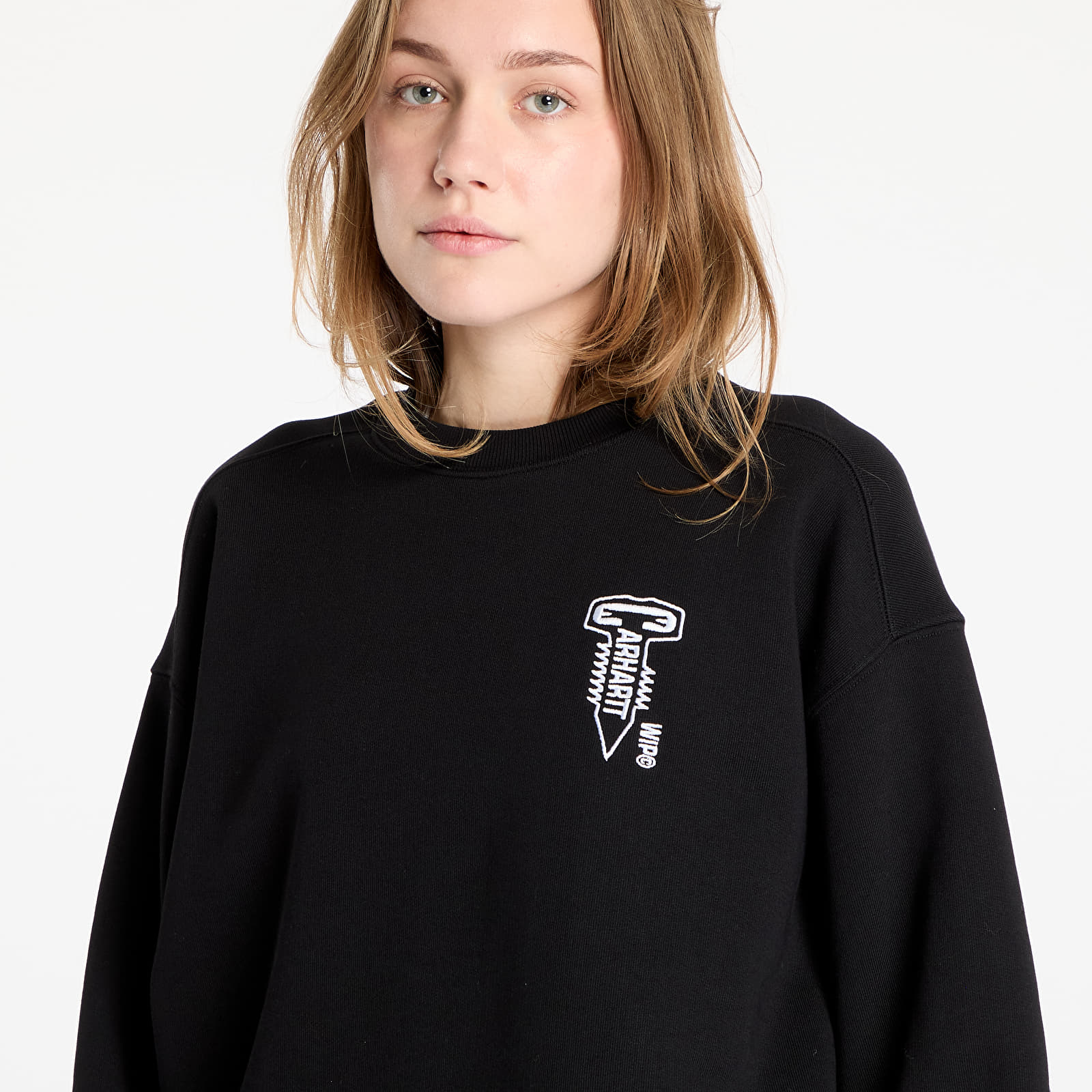 Sweatjacken und Sweatshirts Carhartt WIP Cross Screw Sweat UNISEX Black/ White