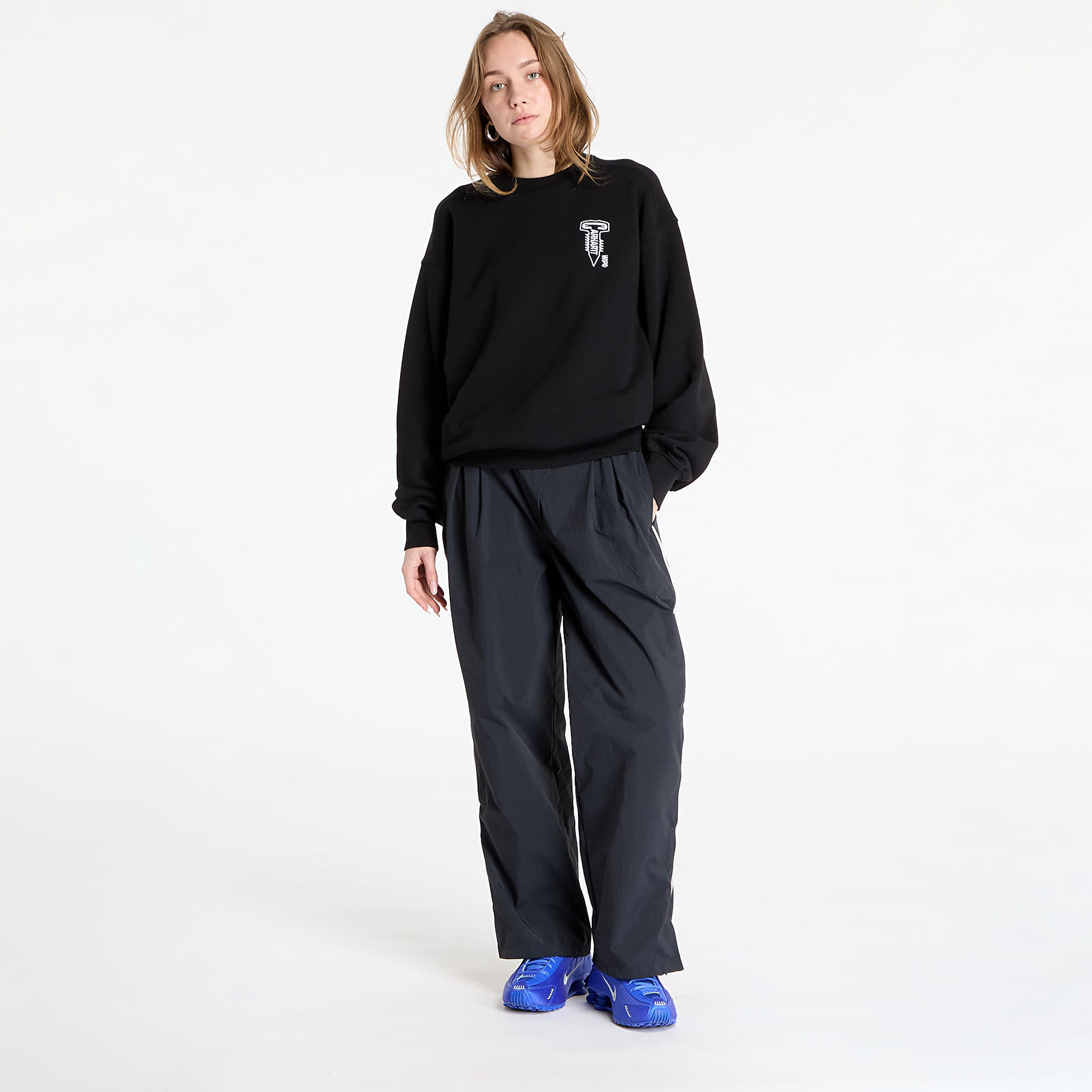 Sweatjacken und Sweatshirts Carhartt WIP Cross Screw Sweat UNISEX Black/ White