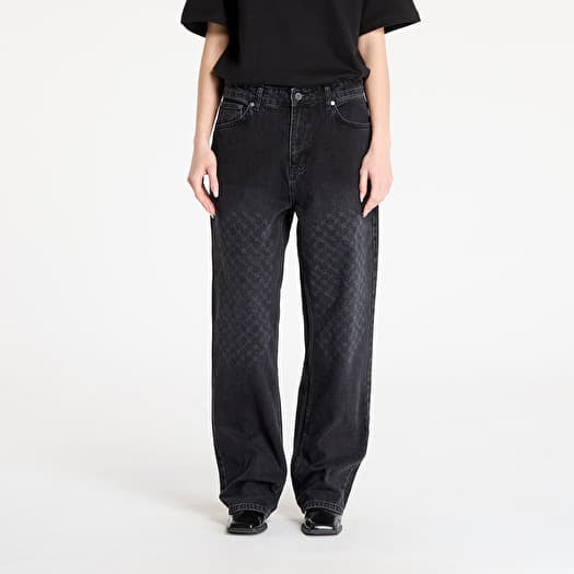 Džínsy Daily Paper Amba Monogram Jeans Black