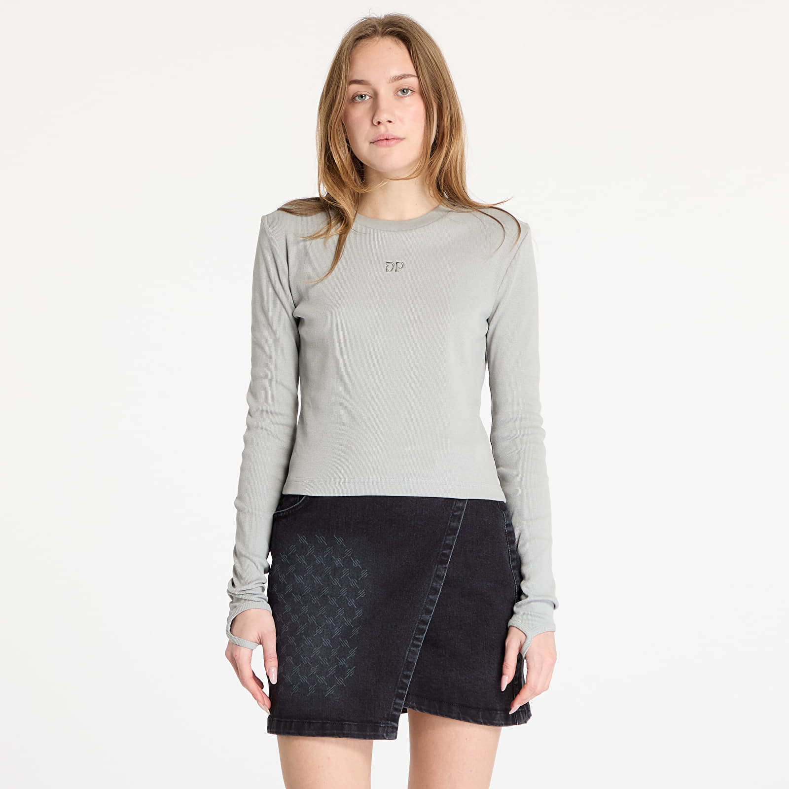 Trička Daily Paper Logo Rib Top Ultimate Gray