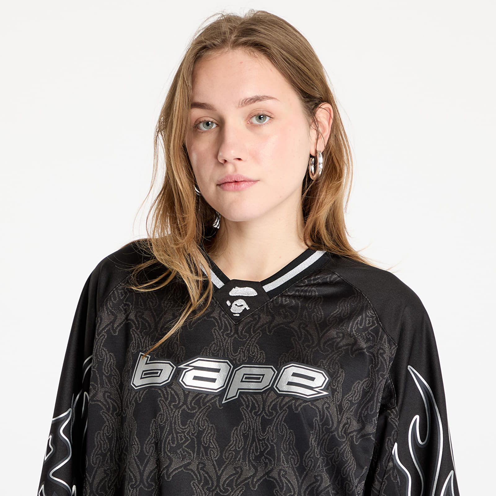 Koszulki A BATHING APE Men Long Sleeve Tee UNISEX Black