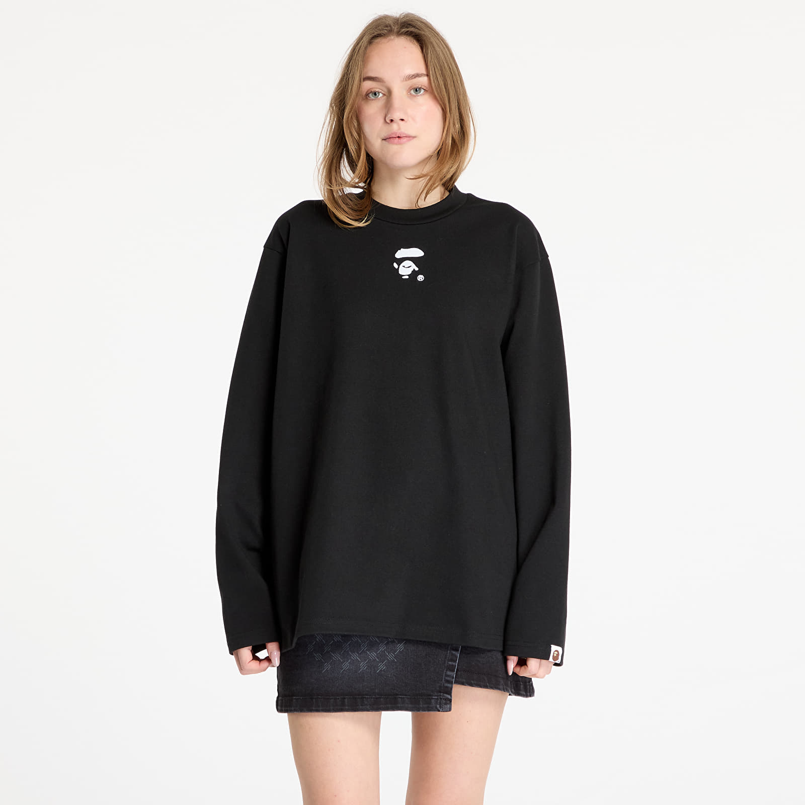 Tričká A BATHING APE Long Sleeve Tee UNISEX Black