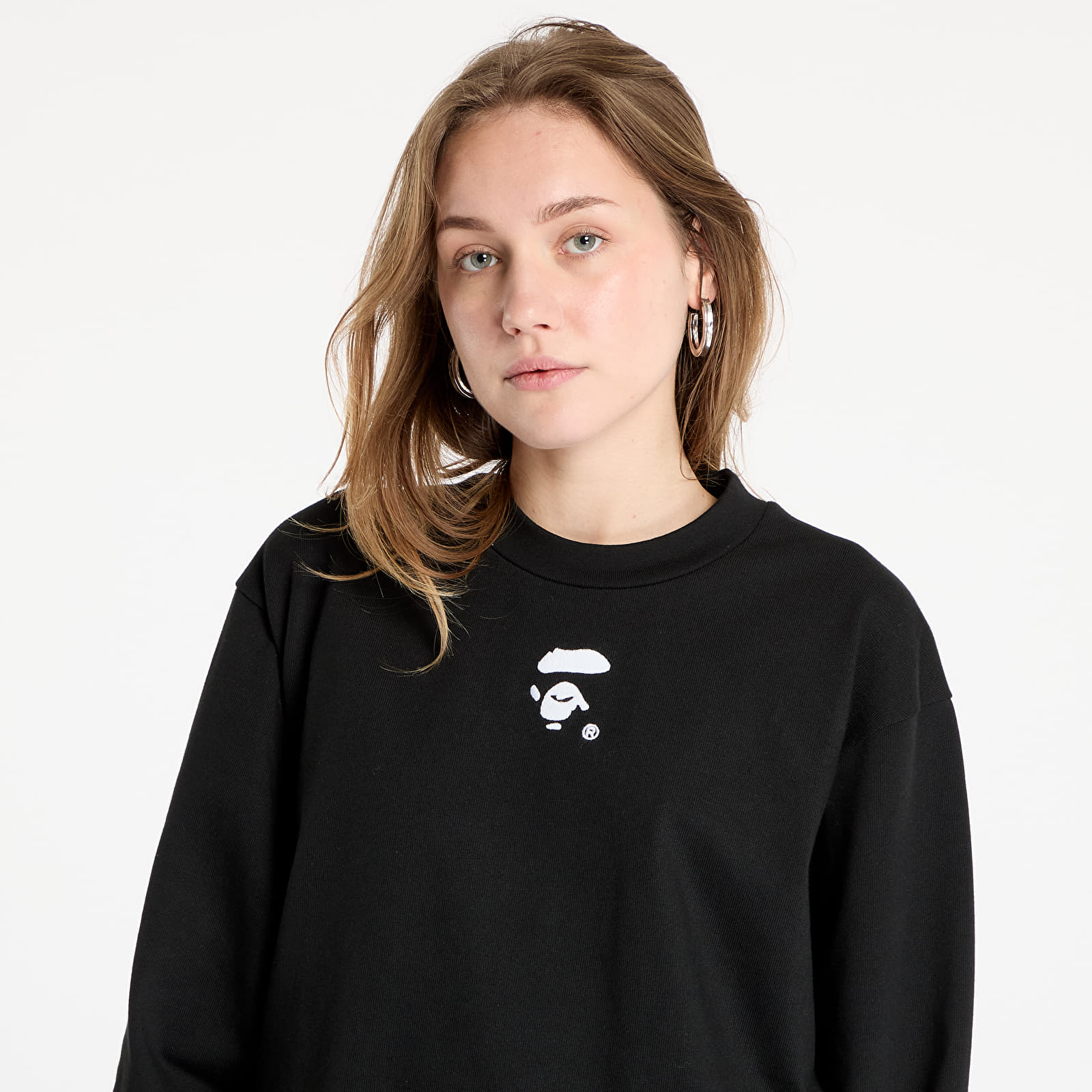T shirts A BATHING APE Long Sleeve Tee UNISEX Black Footshop