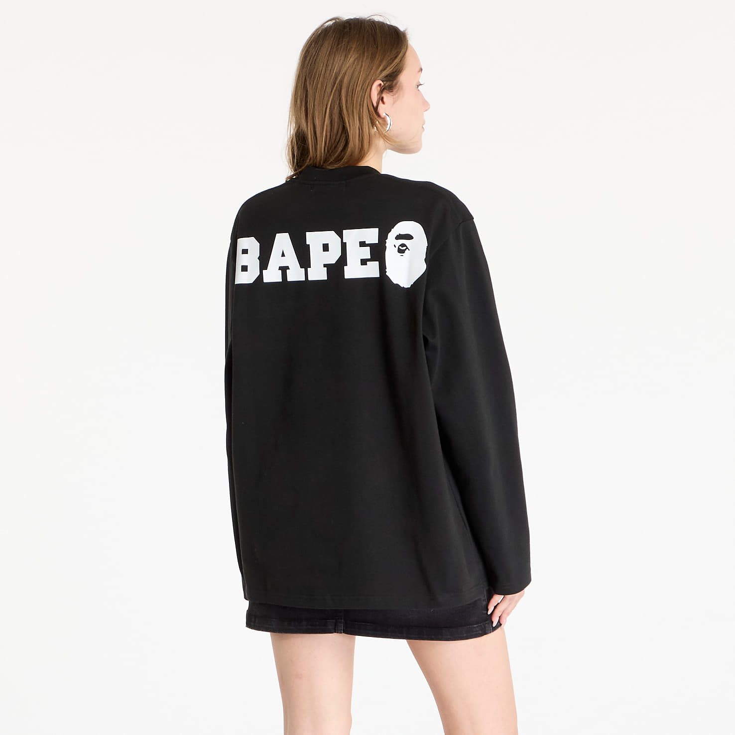 Tričká A BATHING APE Long Sleeve Tee UNISEX Black