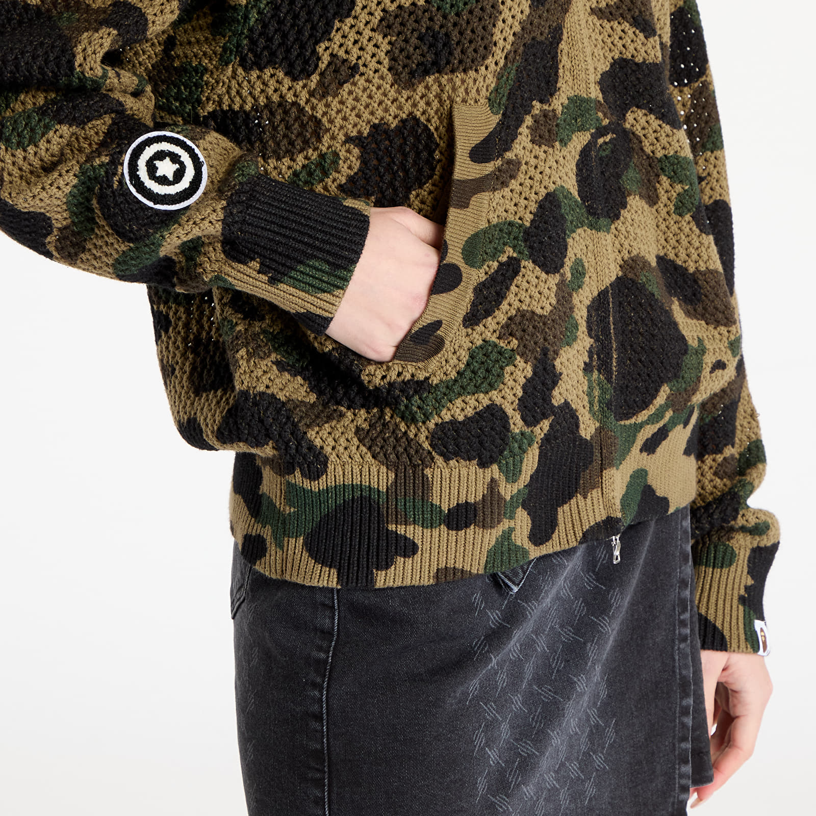 Mikiny A BATHING APE Knit Sweat Shirt UNISEX Green