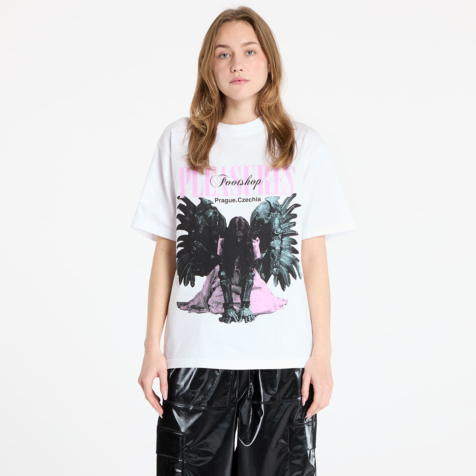 Koszulki PLEASURES x FTSHP Angel T-Shirt UNISEX White