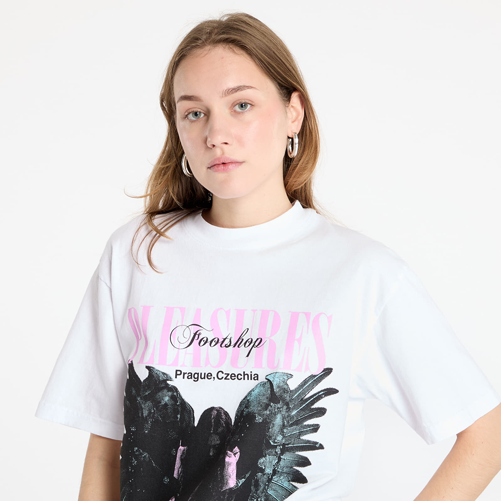 Koszulki PLEASURES x FTSHP Angel T-Shirt UNISEX White