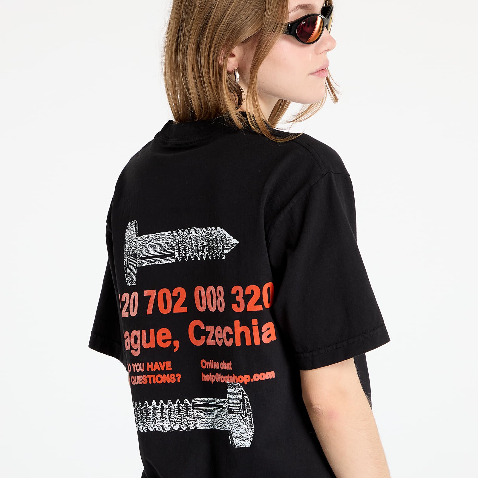 Koszulki PLEASURES x FTSHP Cage T-Shirt UNISEX Black