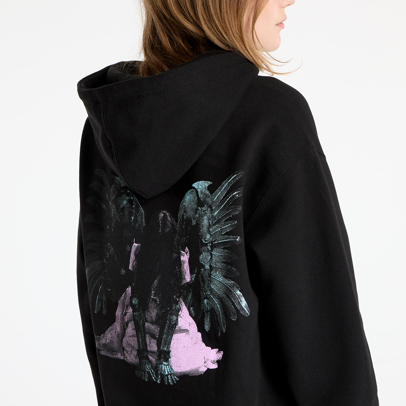 Sweatjacken und Sweatshirts PLEASURES x FTSHP Angel Hoodie UNISEX Black