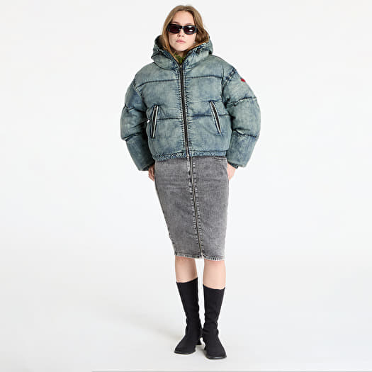 Jackets Diesel W-Aves Cropped Puffer Jacket Blue (A14549_0SKAI
