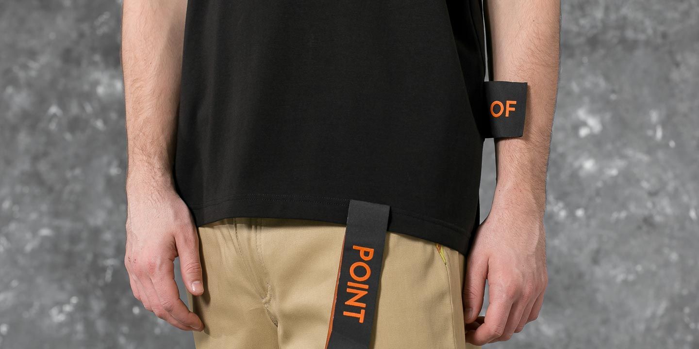 T-skjorter Footshop POINT OF VIEW Tee Black/ Orange