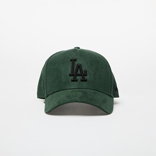 Kšiltovka New Era Los Angeles Dodgers Faux Suede 9FORTY Adjustable Cap Dark Green/ Black