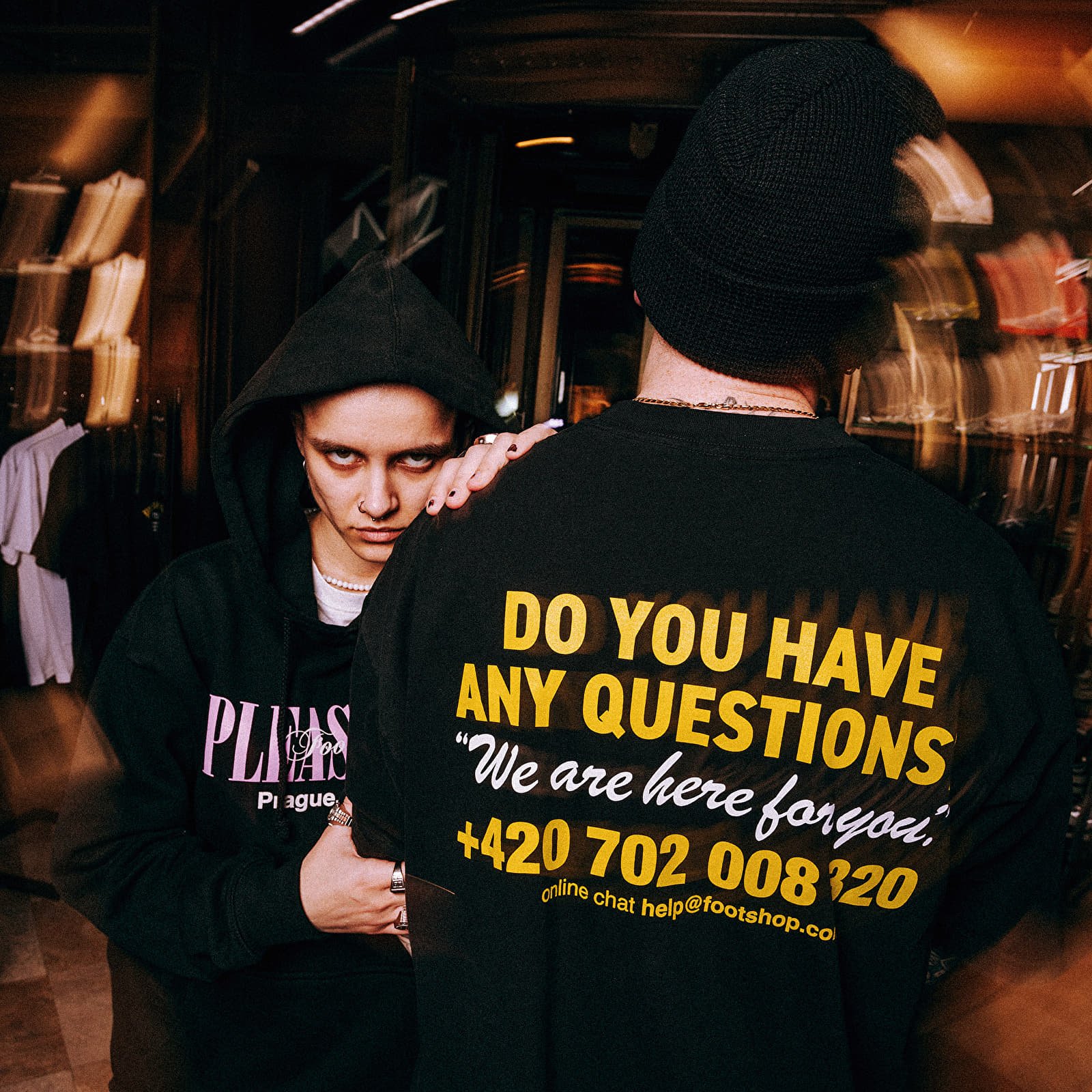 T-Shirts PLEASURES x FTSHP Questions T-Shirt UNISEX Black