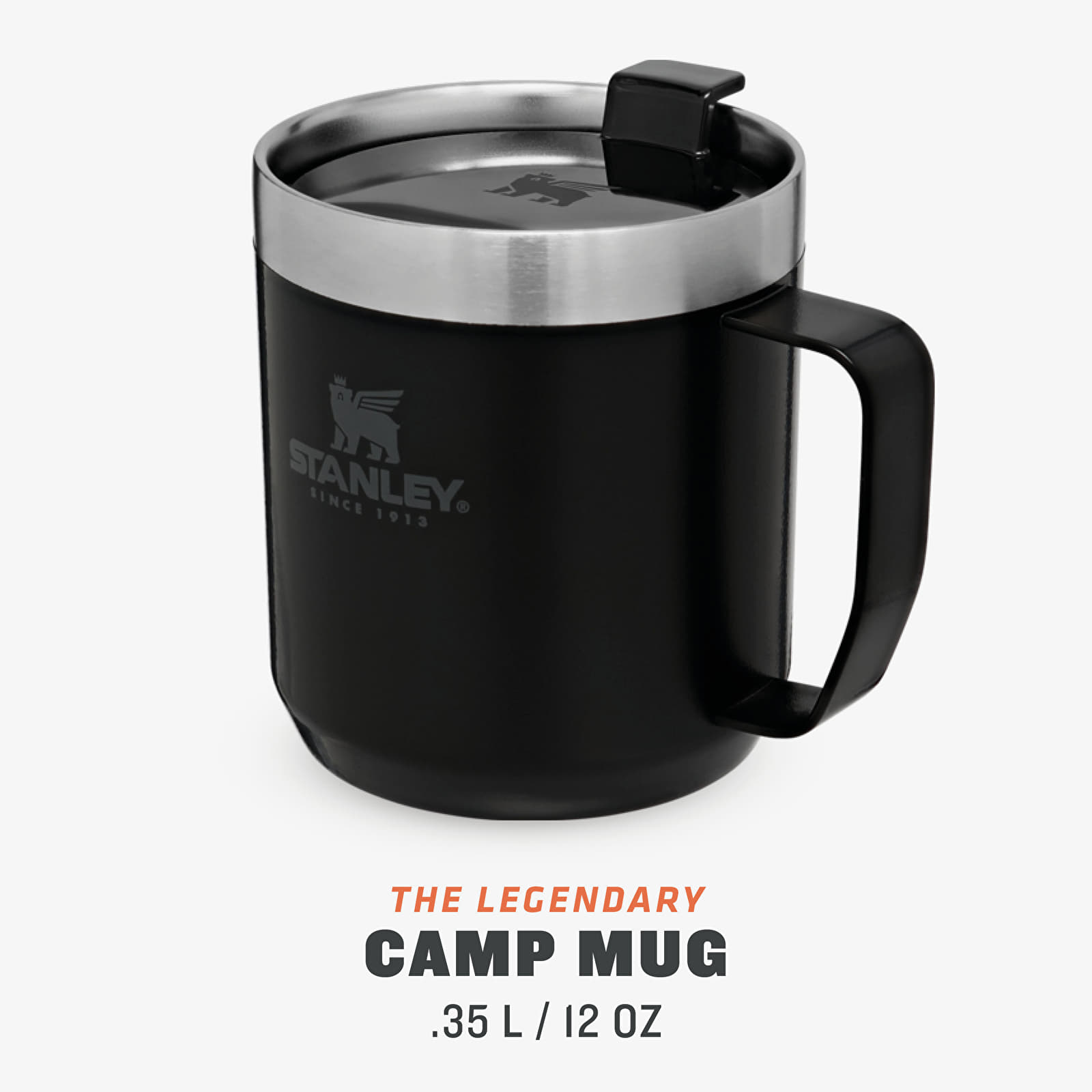 Ostatní doplňky STANLEY The Stay-Hot Camp Mug 350 ml Matte Black Pebble