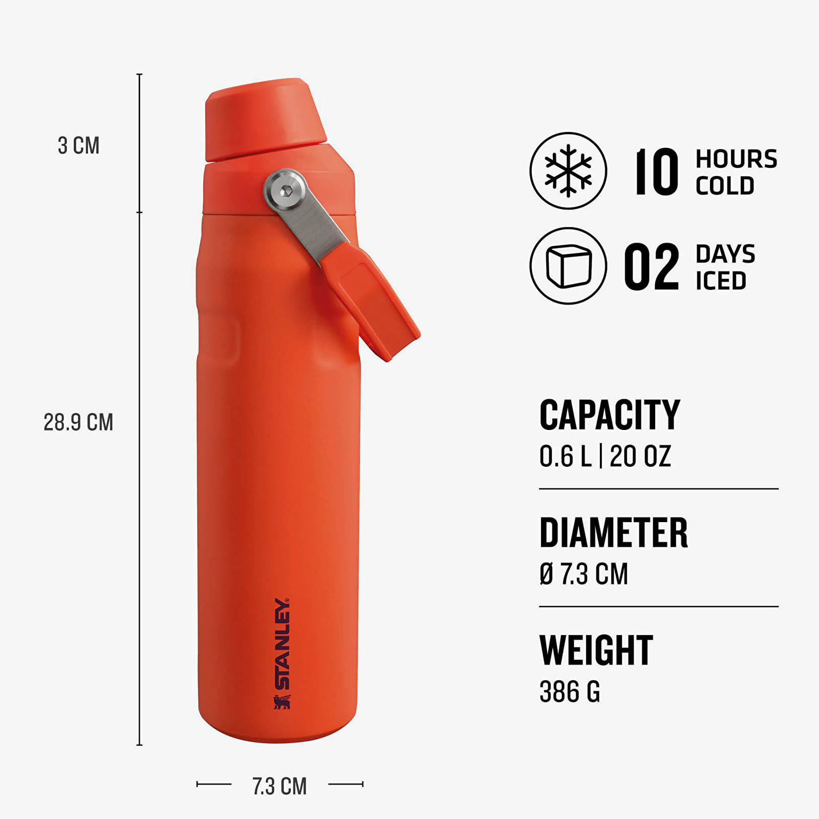 Inne STANLEY The Aerolight™ IceFlow™ Water Bottle Fast Flow 600 ml Tigerlily Plum