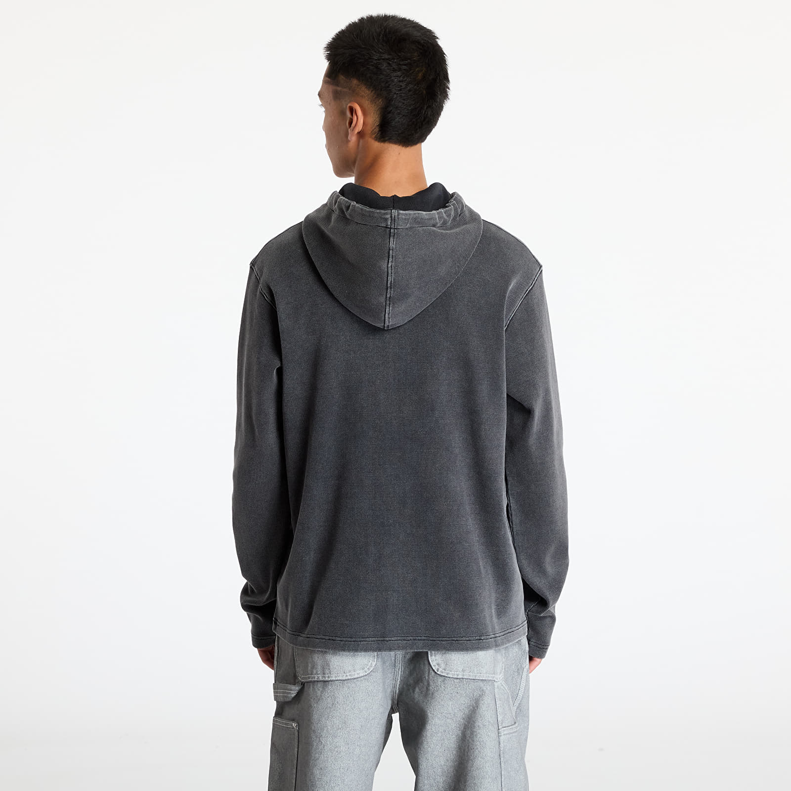 Férfi kapucnis pulcsik Daily Paper Zawadi Rib Hoodie Black