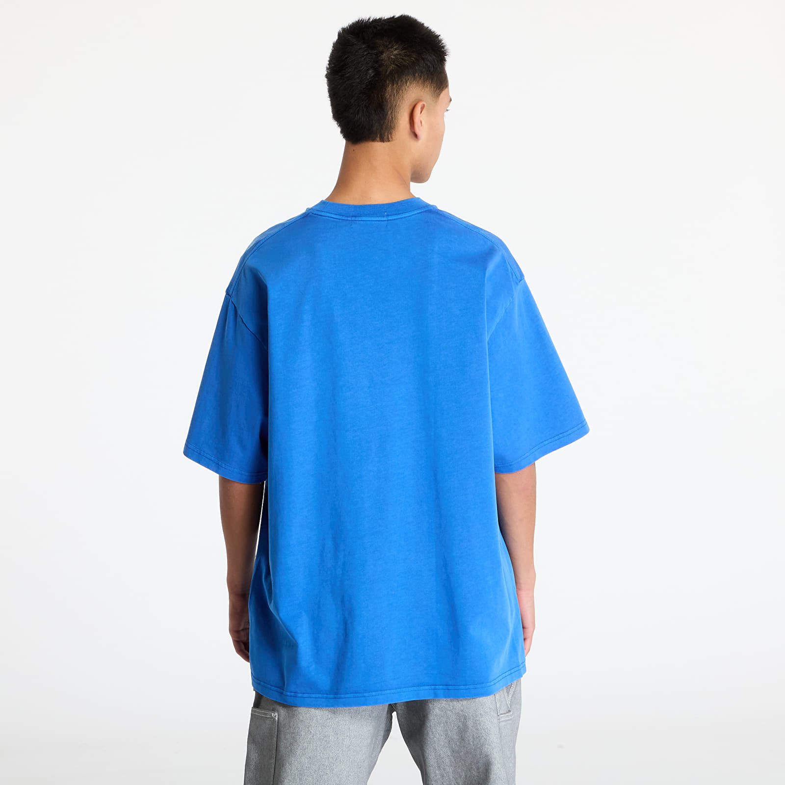 Tričká A BATHING APE Garment Dye College Relaxed Fit Tee Blue