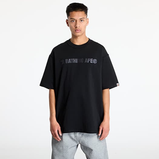 T-shirt A BATHING APE Bathing Ape Logo Relaxed Fit Inside Out Tee Black