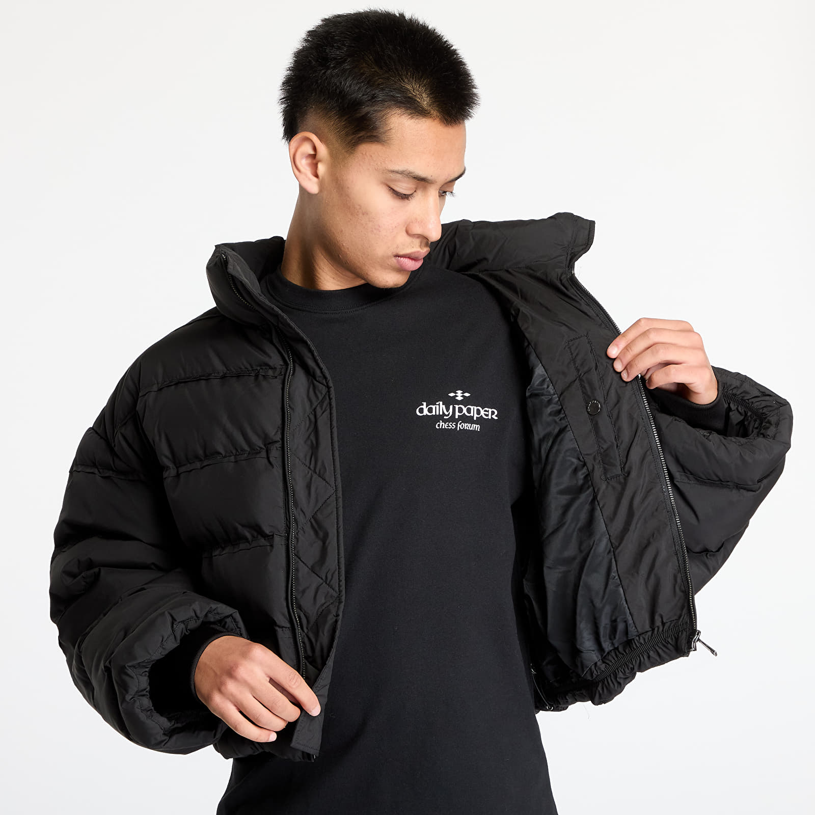 Bundy Daily Paper Relaxed Short Puffer Jacket Black