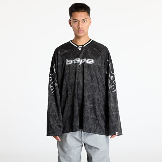 T-shirt A BATHING APE Men Long Sleeve Tee UNISEX Black