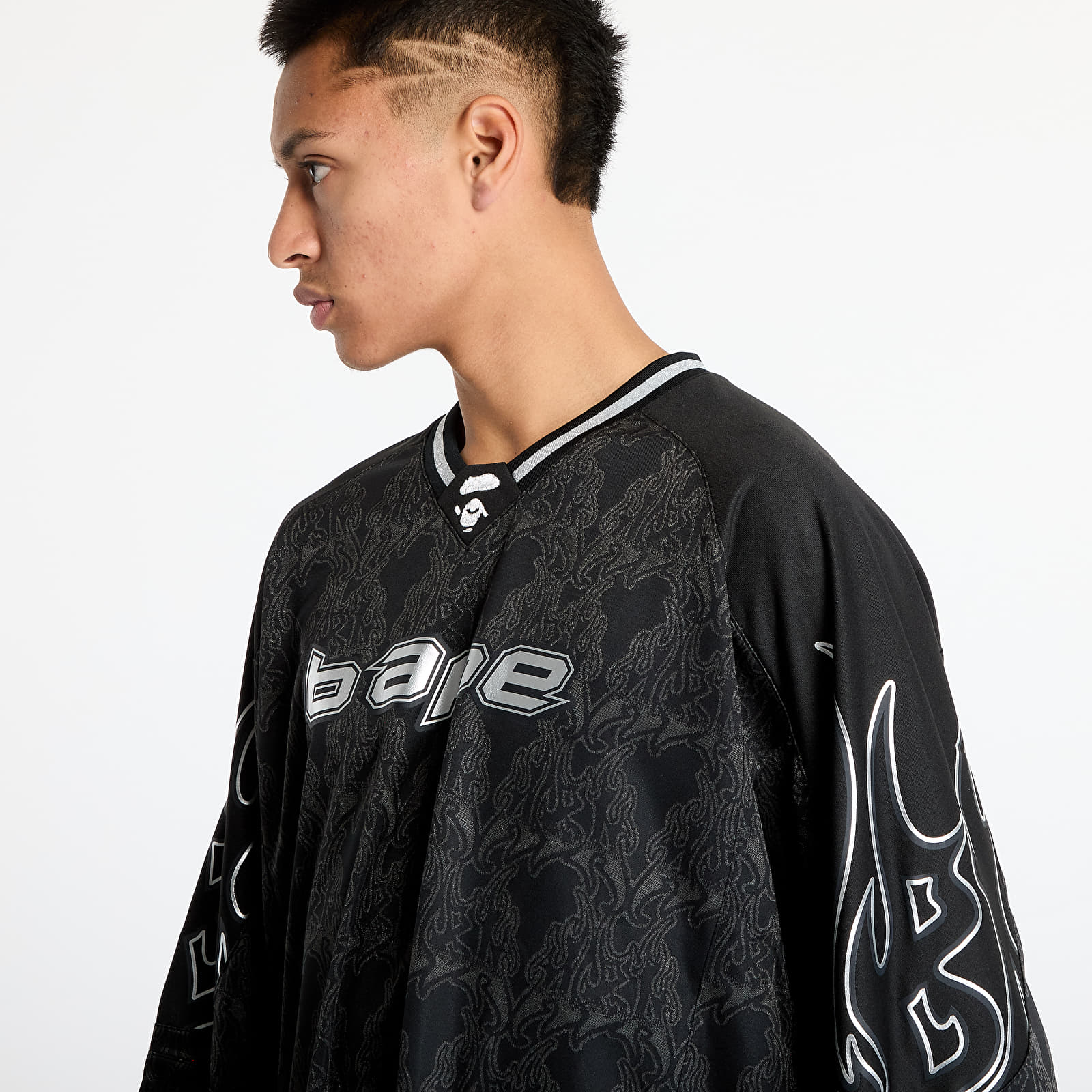 Koszulki A BATHING APE Men Long Sleeve Tee UNISEX Black