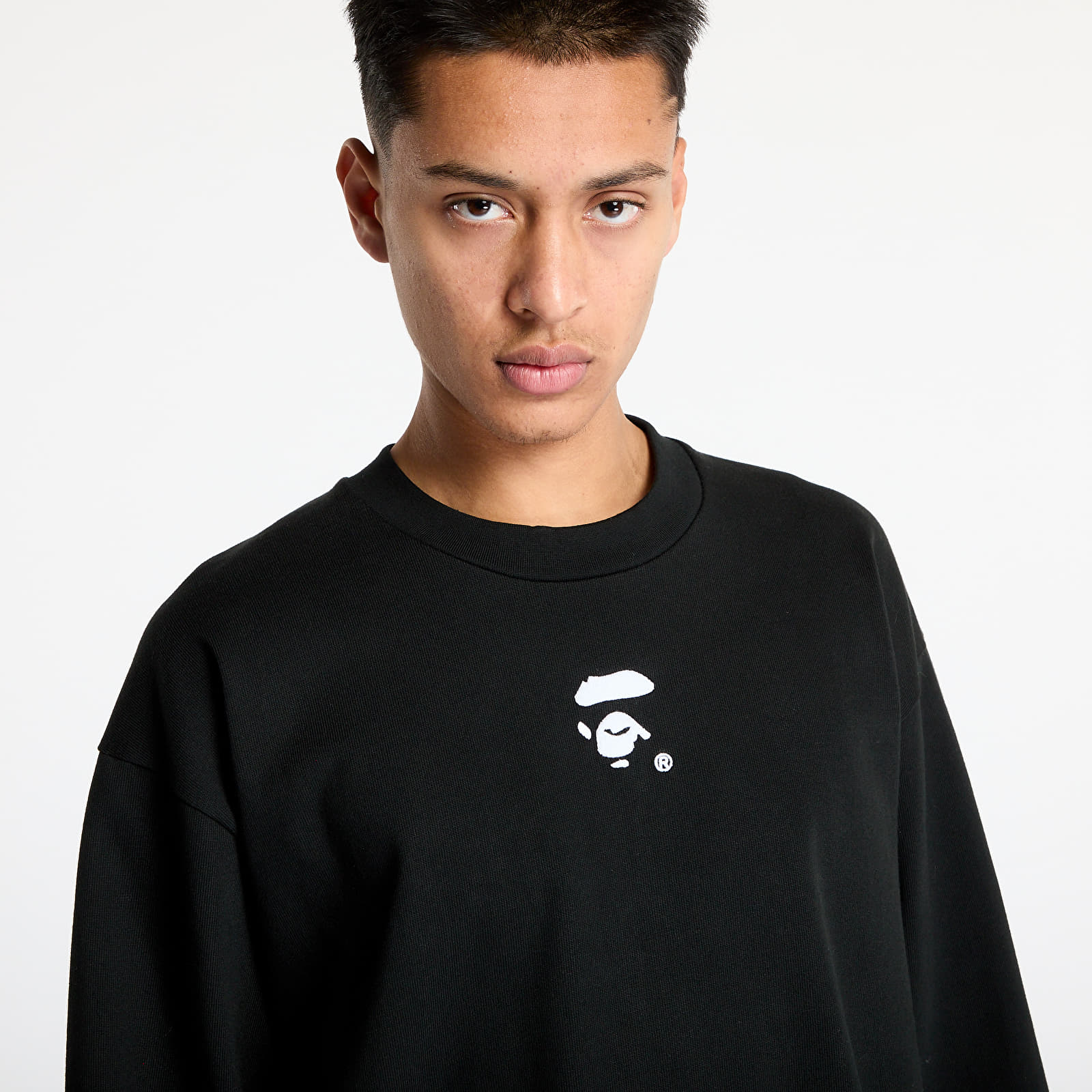 Tričká A BATHING APE Long Sleeve Tee UNISEX Black