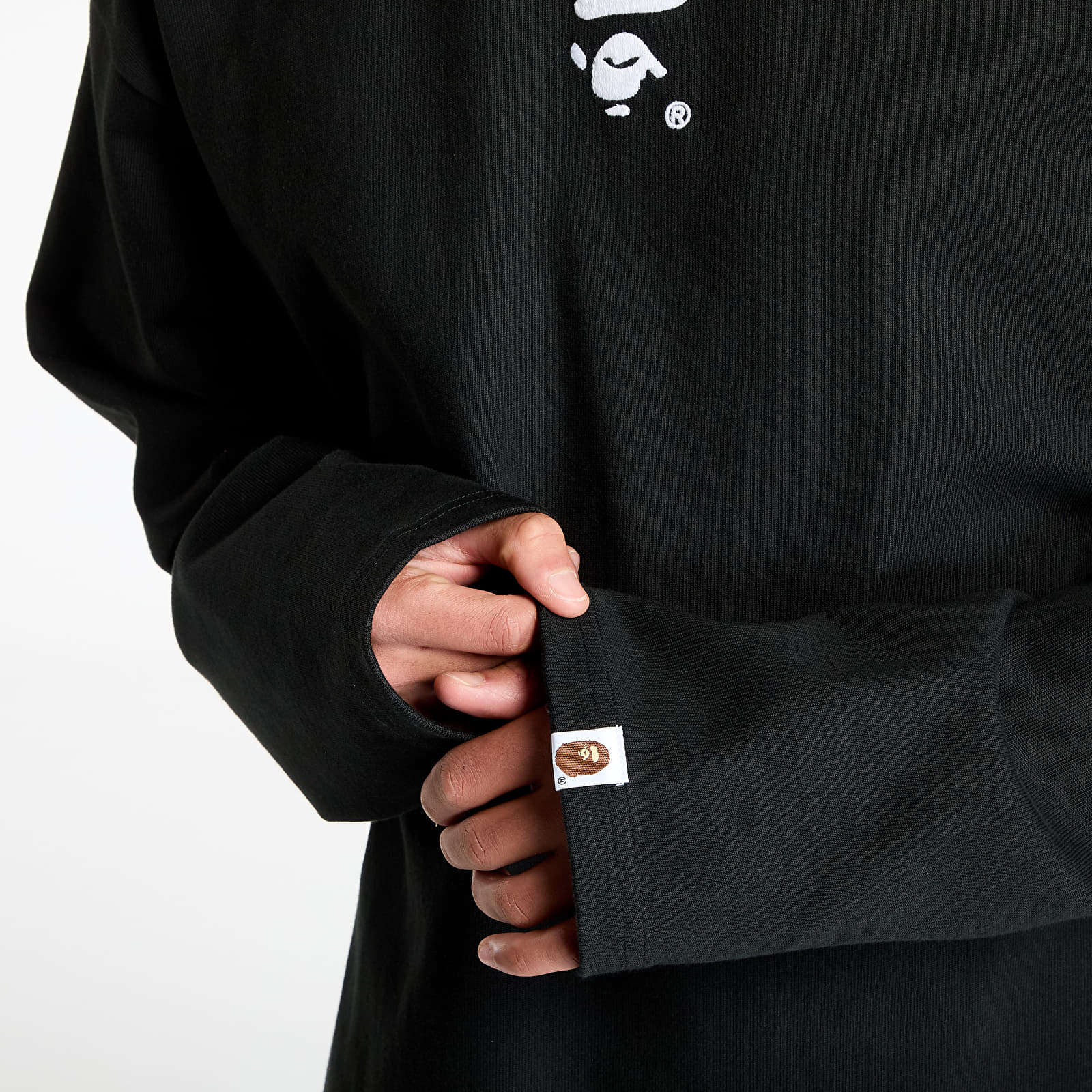 Tričká A BATHING APE Long Sleeve Tee UNISEX Black